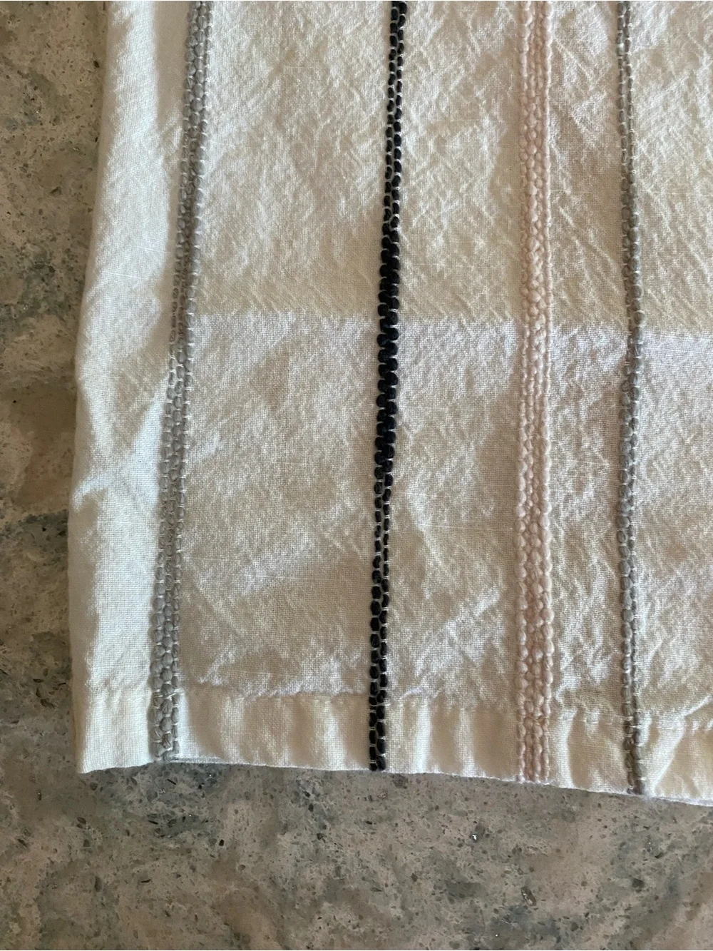 Hearth & Hand Cream napkins (2) with pastels and bolder gold Stripes